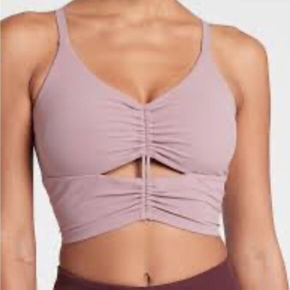 Athleta Longline mauve pink purple sports bra small s - Picture 1 of 6